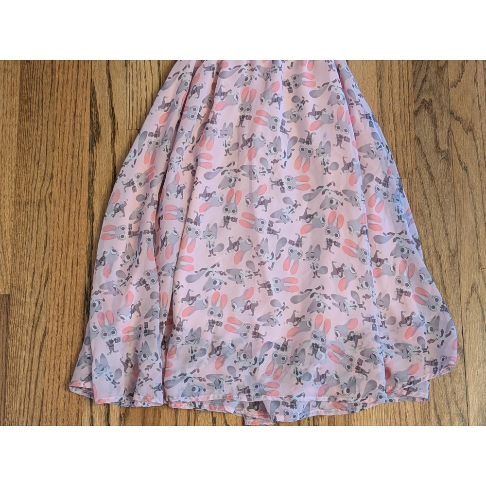 Disney Zootopia Judy Hopps, Bunny, Long Dress Girls Size XS (4-5) Gray & Pink - Picture 3 of 9